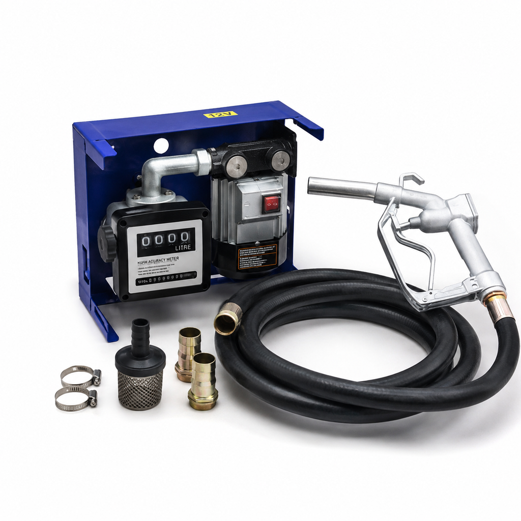BOMBA COMBUSTIBLE DIESEL FASCY CON MEDIDOR 12V