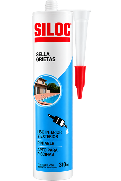 Adhesivo de Poliuretano Siloc Gris 420 g para Grietas y Construcción
