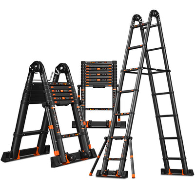 Escalera Plegable Multiposiciones de Aluminio Tottal Pro 12 Peldaños