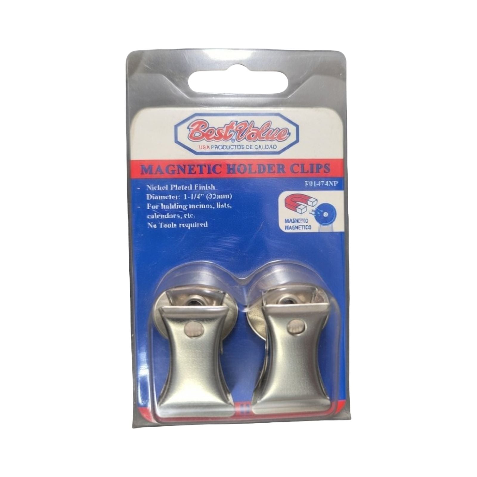 JUEGO DE PINZA PORTAPAPEL MAGNETICA B_V 2 PIEZAS (REF F01474NP)