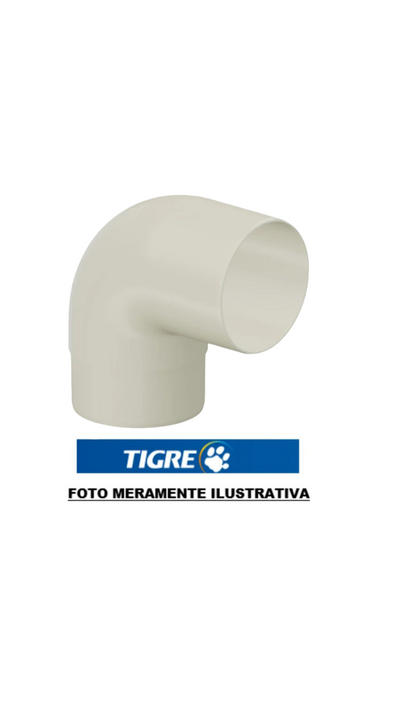 Canaleta de Lluvia Tigre Aquapluv Codo de Bajada 90 Grados