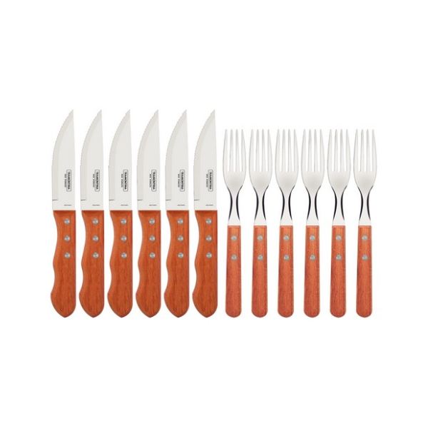 JGO CUCHILLO & TENEDOR ASADO TRAM JUMBO 12PZS (22399/042)